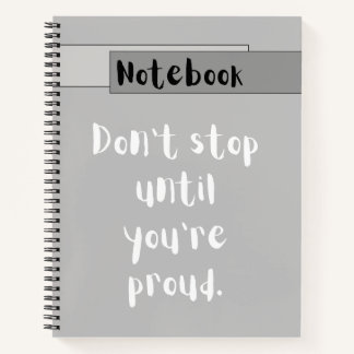 Cuaderno Motivational Minimalist Printable Spiral Notebook