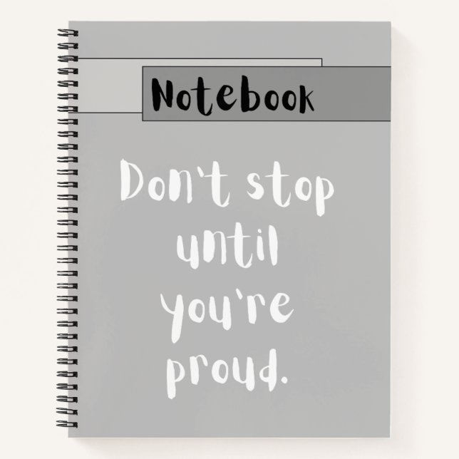Cuaderno Motivational Minimalist Printable Spiral Notebook (Anverso)