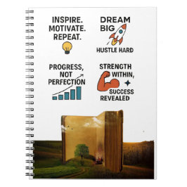 Cuaderno "Motivational Quotes Notebook – Dream Big, Hustle 