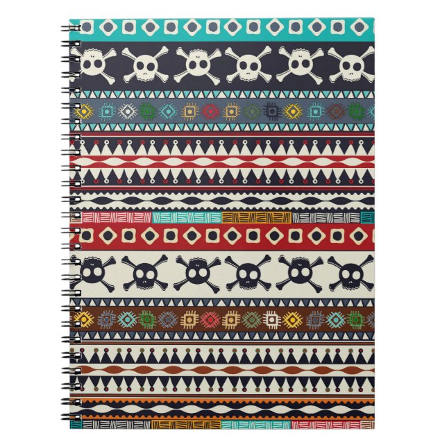 Cuaderno Motivo aztec, diseño de patrones sin inconveniente (Frente)