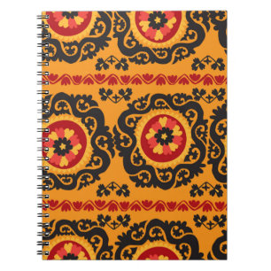 Cuaderno Motivo de bordado de alfombra asiática tradicional