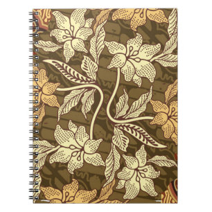 Cuaderno Motivos de batik indonesio con flora y fauna
