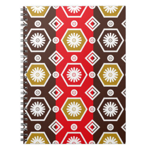 Cuaderno Motivos de batik indonesio con un plan muy distint