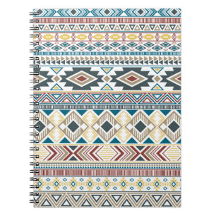 Cuaderno Motivos tribales aztecos: diseño sin foco geométri