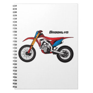 Cuaderno Moto de moto de tierra roja