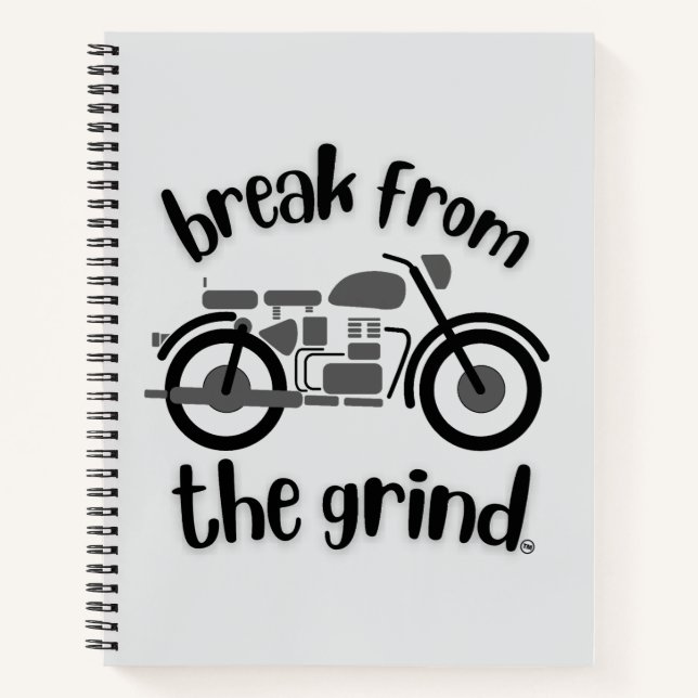 Cuaderno Motocicleta 2 (gris) (Anverso)