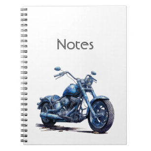 Cuaderno Motocicleta azul
