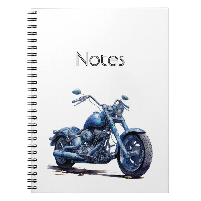 Cuaderno Motocicleta azul (Frente)
