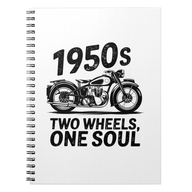 Cuaderno Motocicleta de dos ruedas y un alma (Frente)