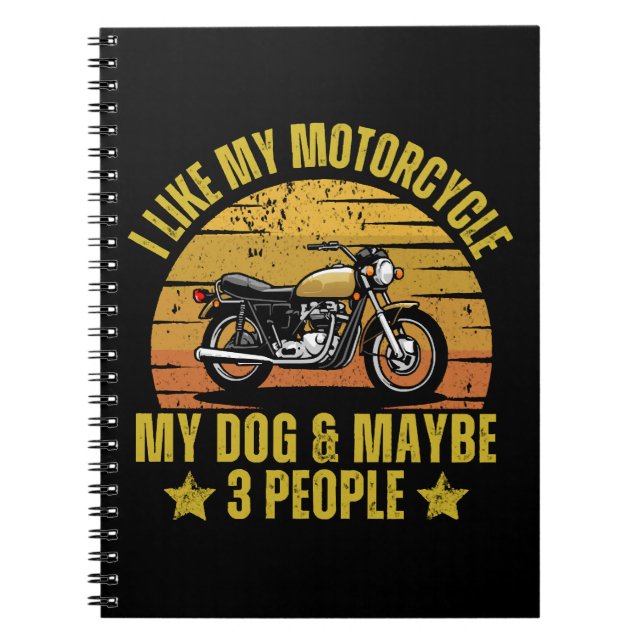 Cuaderno Motocicleta de perro (Frente)