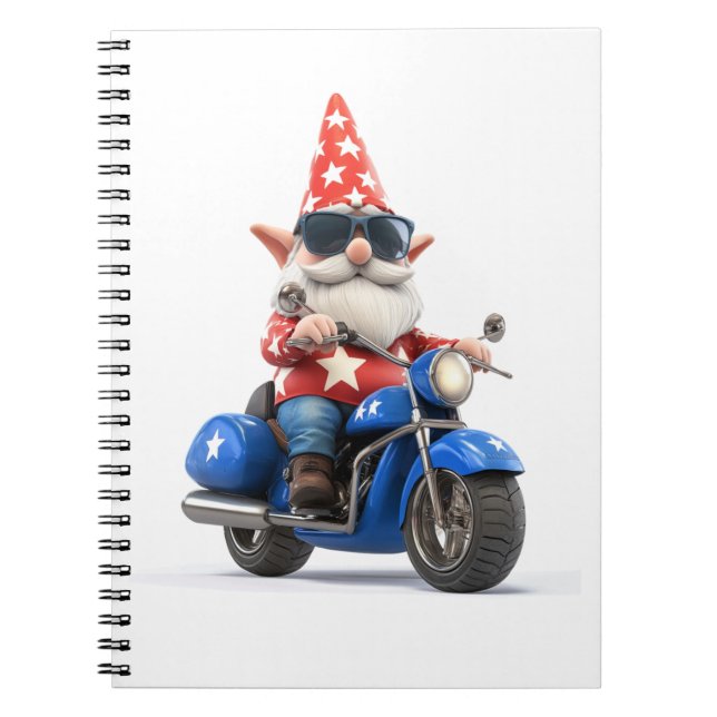 Cuaderno Motocicleta estadounidense de Gnome (Frente)