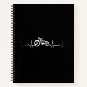 Cuaderno Motocicleta Heartbeat T-Shirt - Me encanta mi moto