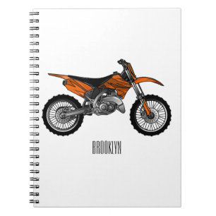 Cuaderno Motocicleta sucia fuera de carretera / motocross p