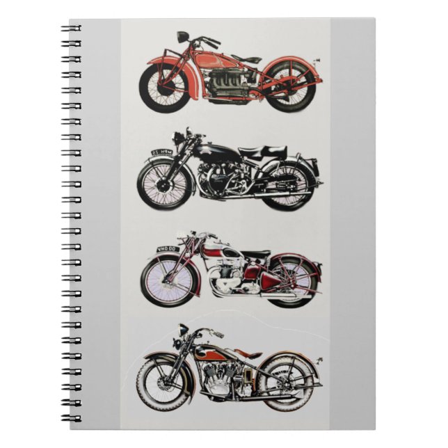 CUADERNO MOTOCICLETAS DE VINTAJE (Frente)