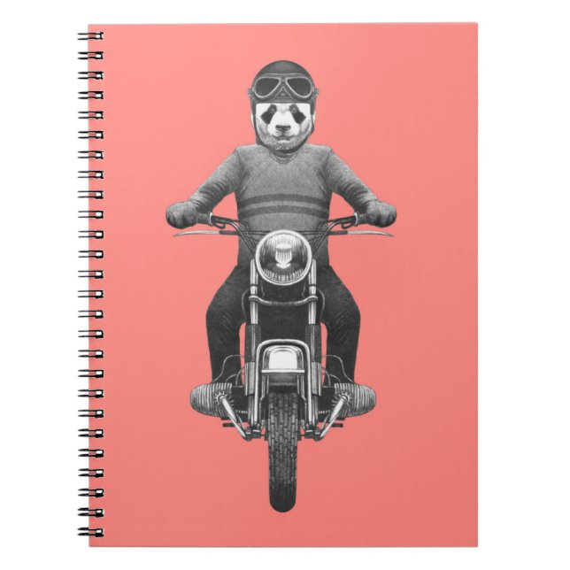 Cuaderno Motociclista Panda (Frente)