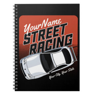 Cuaderno Motodeporte de autocar de Carreras callejera perso