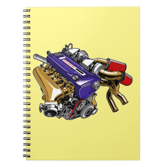 CUADERNO MOTOR DE TURBO DE SEIS CICLINDRO JDM (Frente)