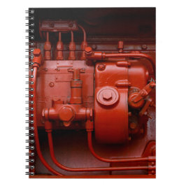 Cuaderno Motor del tractor rojo