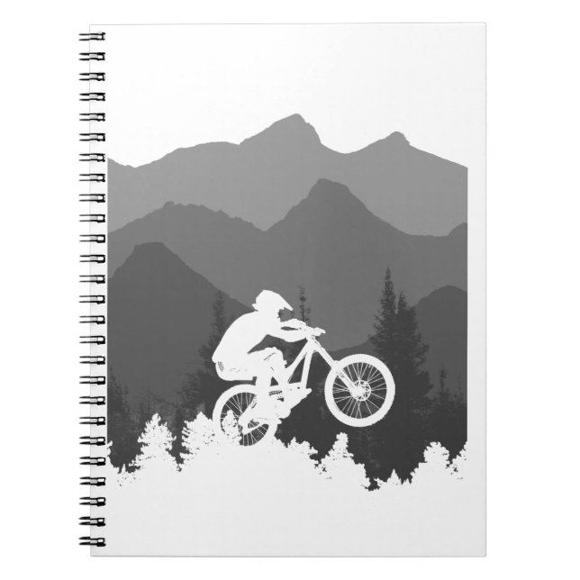Cuaderno Mountain bike silhouette for the MTB fanatic (Frente)