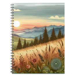 Cuaderno Mountain Forest Hills Country Boho Nature