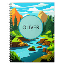 Mountain Landscape Notebook, Oliver Adventure Note