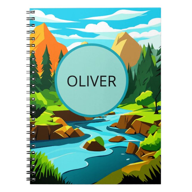 Cuaderno Mountain Landscape Notebook, Oliver Adventure Note (Frente)