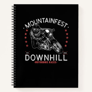 Cuaderno Mountainfest Downhill Motorbike Race Graphic Motor
