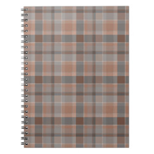 Cuaderno Mousse de mocha y cuadros grises