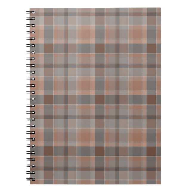 Cuaderno Mousse de mocha y cuadros grises (Frente)