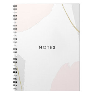 Cuaderno Movimientos en colores pastel del rosa, negros y