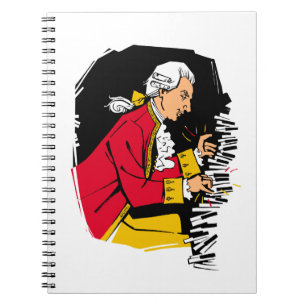 Cuaderno Mozart toca el piano