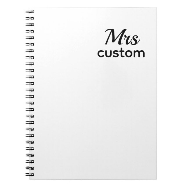 Cuaderno Mrs. Custom Notebook – Personalized Name (Frente)