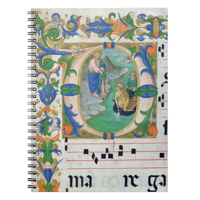 Cuaderno Ms 515 f.1r el proyecto milagroso de pescados, de (Frente)