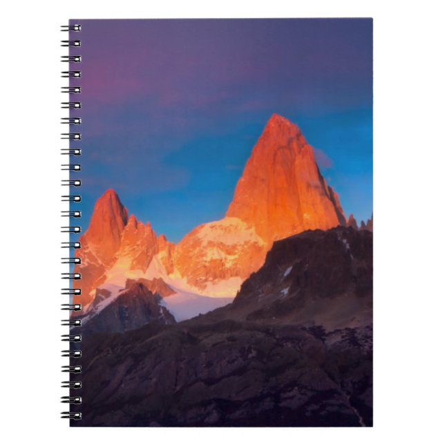 Cuaderno Mt Fitz Roy en la salida del sol (Frente)