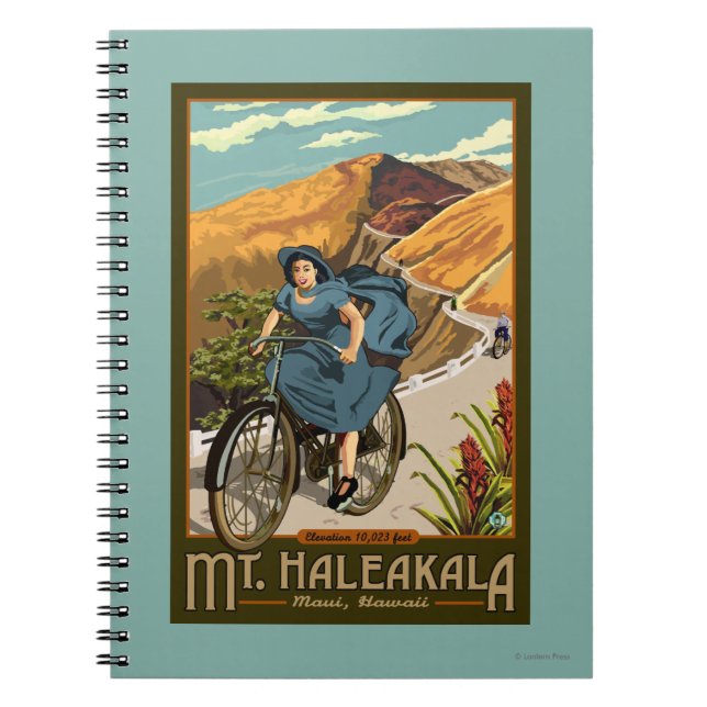 Cuaderno Mt. Haleakala Viaja en bicicleta por Hawaii (Frente)