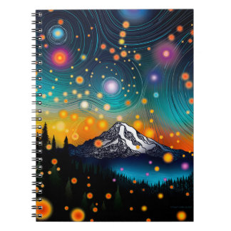 Cuaderno Mt. Rainier Starry Sky