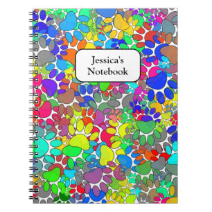 Cuaderno Muchas Huellas de Patas de Perro por Todas Partes