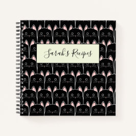 Cuaderno Muchos patrones de gatos negros