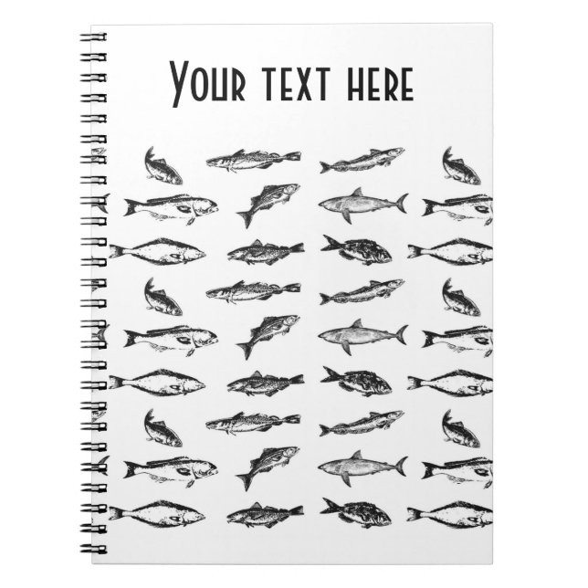 Cuaderno Muchos pescados: una colección de natación de los (Frente)