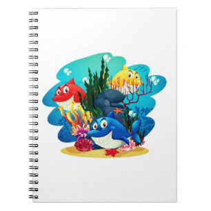 Cuaderno Muchos tiburones Personalizado subacuático-23986