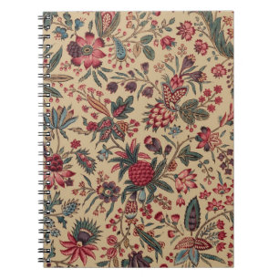 Cuaderno Muebles Florales de Aguja Antiguos de Época