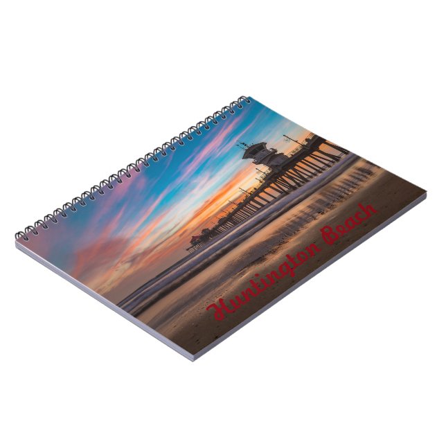 Cuaderno Muelle de Huntington Beach al atardecer (Lado Izquierdo)