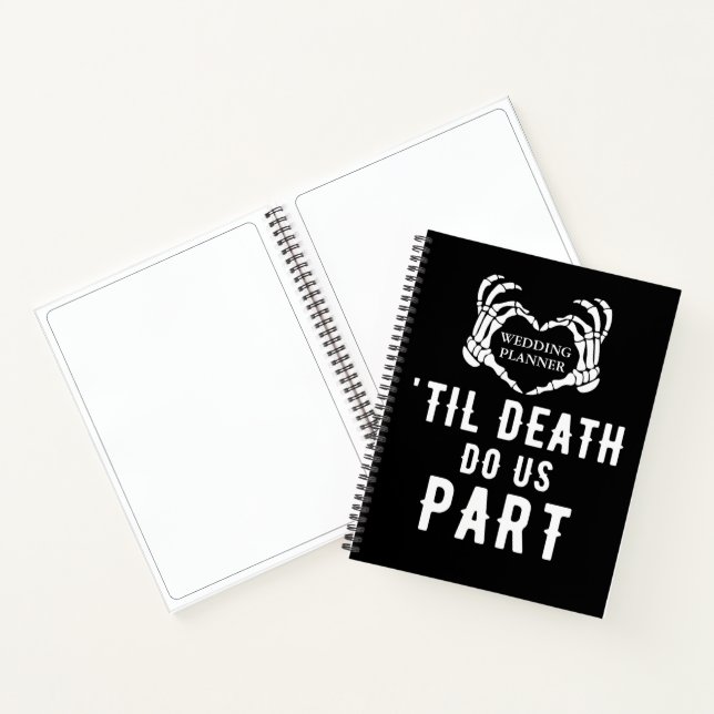 Cuaderno Muerte en el suelo Planner Blank de la boda negra (Interior)