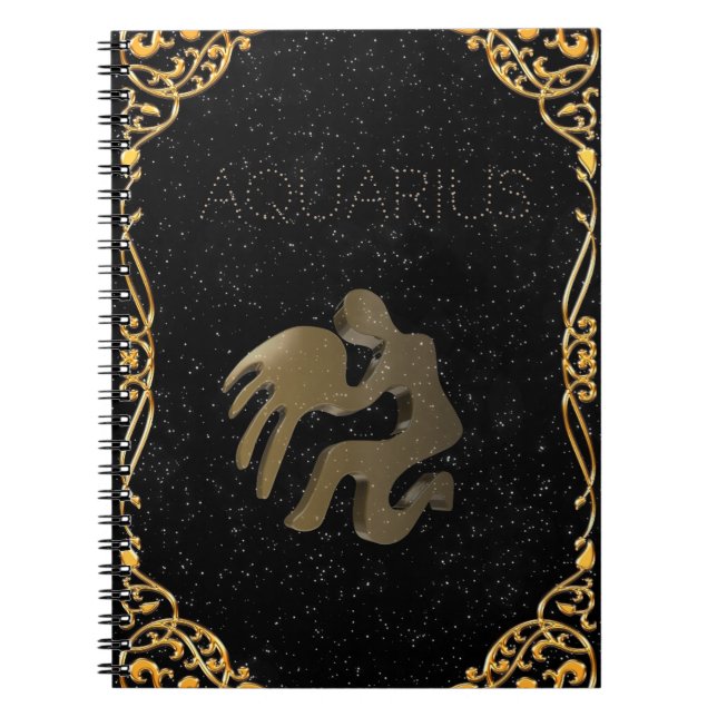 Cuaderno Muestra de oro del acuario (Frente)