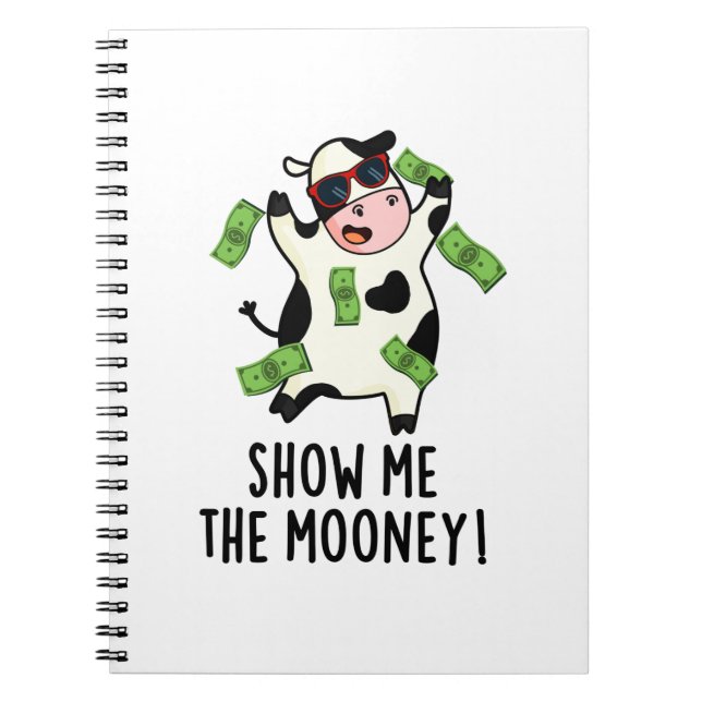 Cuaderno Muéstrame La Luna Vaca Divertida  (Frente)