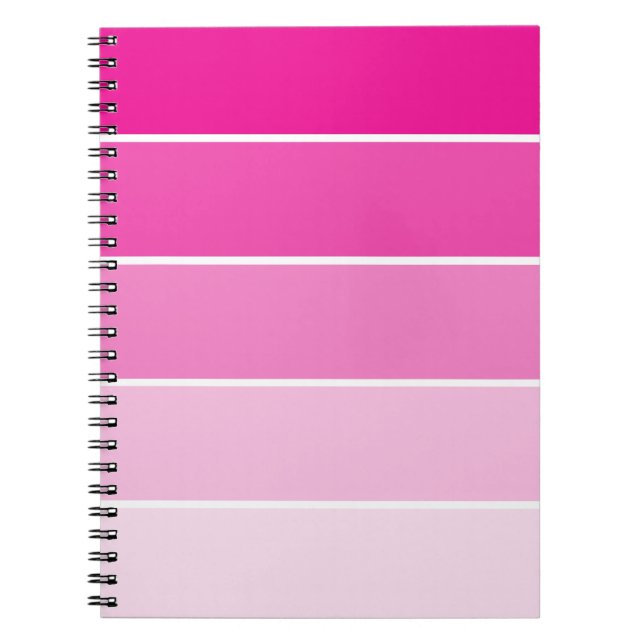 Cuaderno Muestras de pintura rosa brillante (Frente)