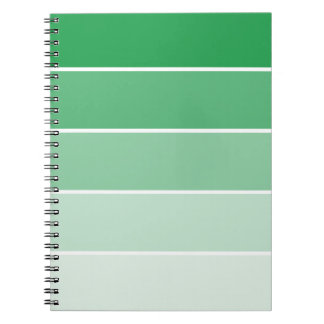 Cuaderno Muestras de pintura verde brillante