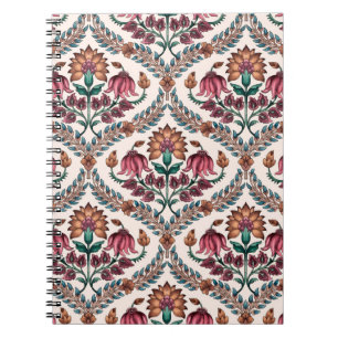 Cuaderno Mughalart tradicional sin soldadura, patrón, flora