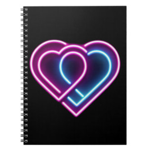 Cuaderno Mugre El día de San Valentín de corazón rosa/azul