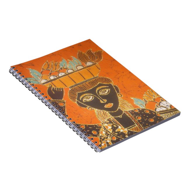 Cuaderno Mujer africana con imagen de cesta (Lado Derecho)